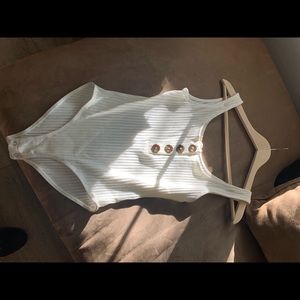 Never worn white tank bodysuit